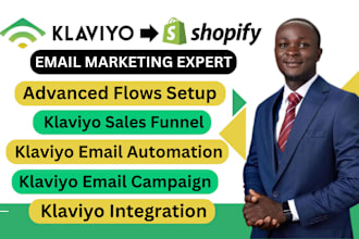 setup klaviyo sales funnel, klaviyo flows, klaviyo email marketing for shopify