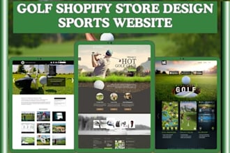 build golf shopify store golf store sport website golf accessories golf website