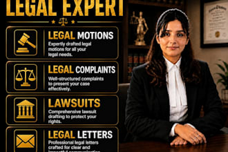 draft legal motions, legal complaints, lawsuits, contracts and legal letters