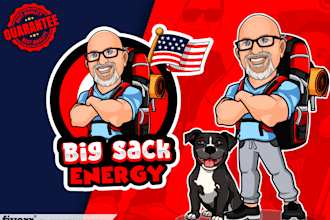 create awesome modern cartoon characters, mascot logo,
