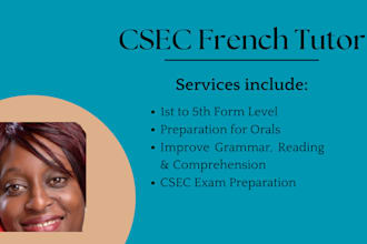 tutor you in french for csec cxc qualification