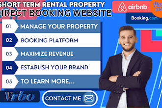 create direct booking short term rental website vacation rental airbnb vrbo str