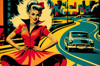 create stunning retro pop art in roy lichtenstein style