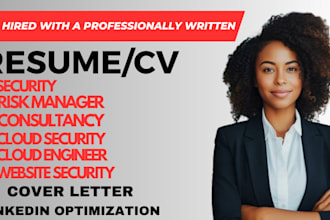 write you a professional resume, CV writer for IT, cybersecurity, tech sales