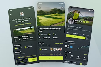 create custom golf booking app, golf news and updates app and website