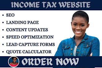 tax website finance website income tax website credit repair website tax funnel
