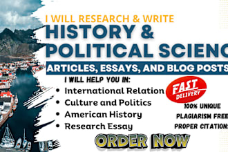 write ebooks, article, scripts on history, politics, conflicts, and civil war