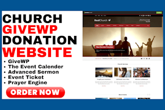 build fundraising church website donation ministry website givewp church website