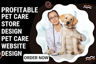 design highly profitable pet care shopify store puppy pet food grooming website