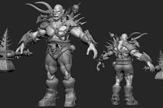 sculpt 3d miniature model 3d figurine 40k warhammer dnd tabletop for 3d printing