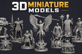 sculpt 3d miniature model warhammer 40k dnd tabletop 3d figurine for 3d printing