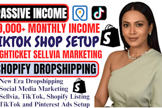 90k shopify marketing, tiktok shop shopify sales  dropshipping sellvia marketing