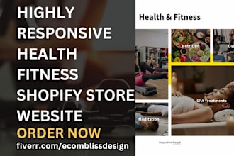 design health and fitness gym personal trainer yoga sport shopify store website
