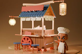 create model of 3d diorama