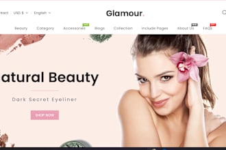 design sleek beauty shopify store cosmetic website skincare shopify store