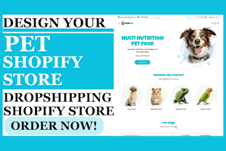 design profitable pet shopify store pet dropshipping store