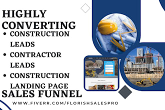 generate hot construction leads construction landing page using facebook ads