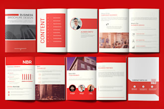 design a business brochure, company profile, booklet, catalog, and annual report