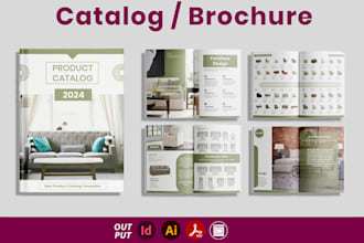 design product catalog, booklet design, brochure for your business