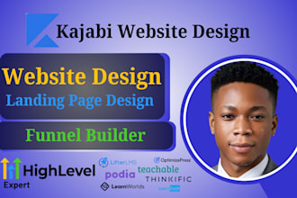 kajabi website design online course, landing page, sales funnel or ghl expert