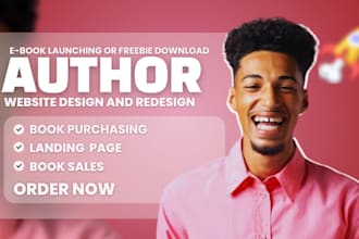 design author website, ebook website, book author website, ebook landing page