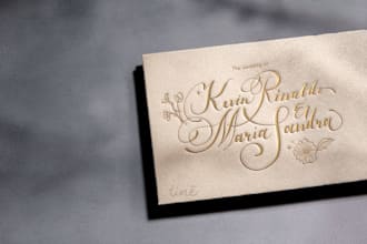 do custom name or initial digital lettering for keepsake