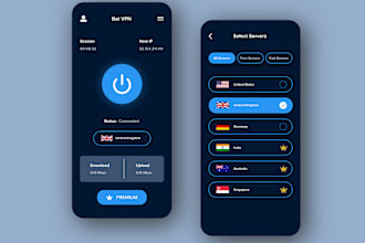 build vpn app, admob app, admin panel with in app purchasing
