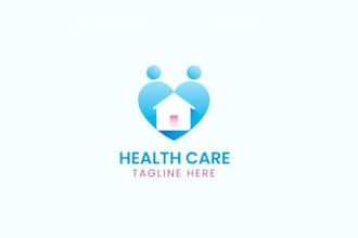 home health care logo design template