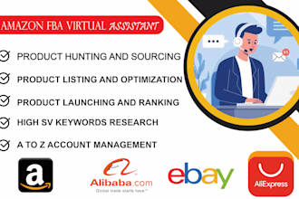 be your expert and professional esty and amazon fba virtual assistant