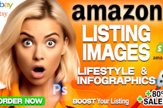 design amazon listing images product lifestyle infographics photoshop expert