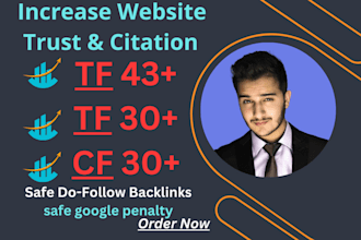 increase trust flow tf 40 plus with quality backlinks