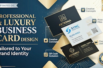 design modern luxury business card and digital qr code business card