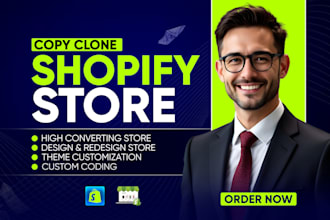 clone shopify store, duplicate or convert any website into shopify store