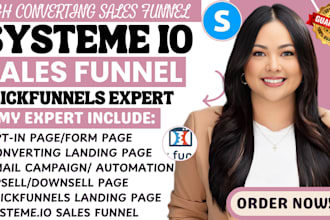 build systeme io sales funnel, systeme io funnel, clickfunnels landing page