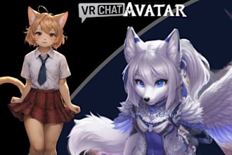 create custom vrchat avatar furry fursona vrchat avatar 3d vrc character