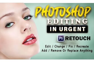 do photoshop editing, background removal, photo editing, retouching,face swap