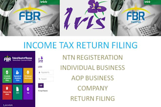 file your business income tax return in iris fbr system of pakistan