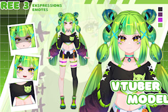 design and rigging your vtuber model live2d in anime style