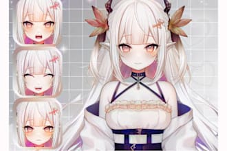 pngtuber live2d vtuber character png tuber anime GIF toon tuber videotube mini