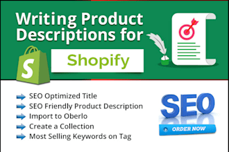 write bestselling amazon shopify listing seo product description