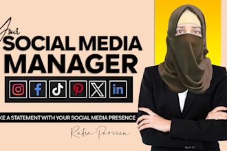 be your social media marketing manager and personal assistant