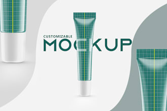 design professional 3d product customizable mockup