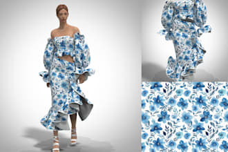 do a pretty 3d clothing design for you