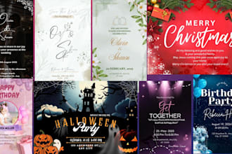 design invitation and greeting card for all events