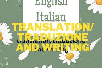 translate novels english to italian and vice versa