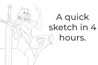 make a quick sketch of your character design