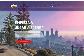 develop a custom functional website for your fivem server