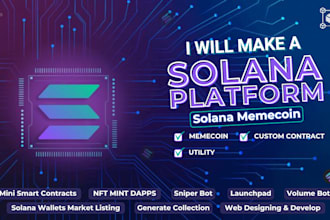 be your solana blockchain developer, sniper, copy trading, launchpad, nft