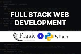create full stack website using flask or django