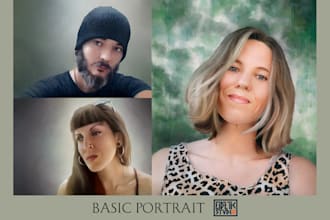 do a professional digital portrait with a realistic traditional style no ai